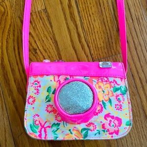 Adorable girls spring purse pretend camera